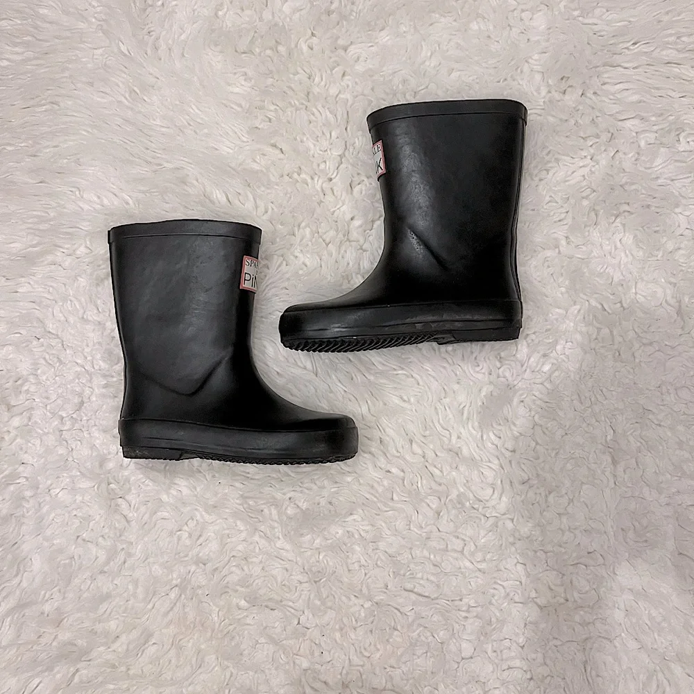 Size 10 - Toddler -Sparkle in Black Rain Boots